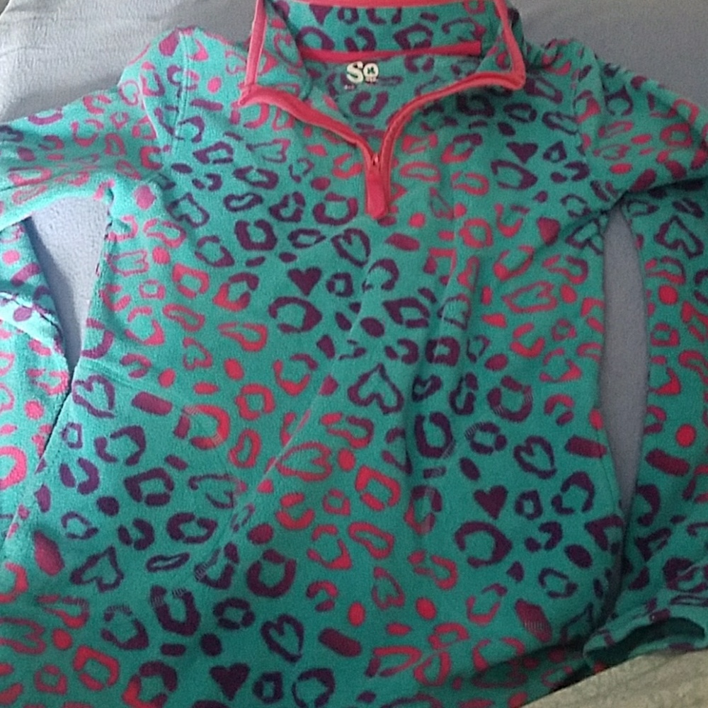 Blue leopard print jacket